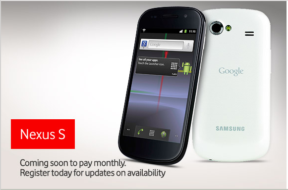 Vodafone To Stock White Nexus S Exclusive