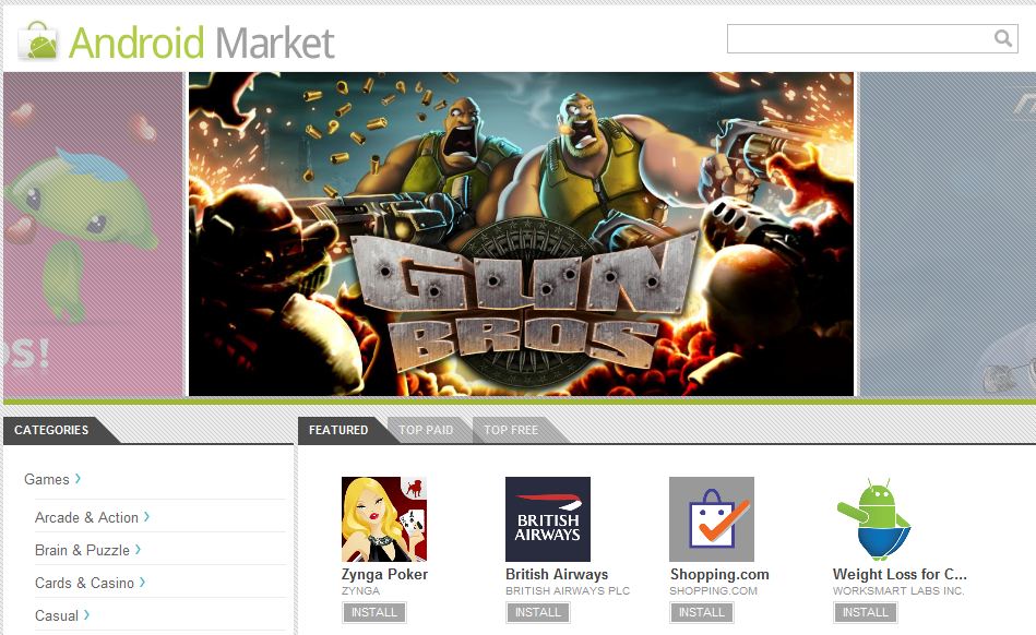 Android Web Store Launches