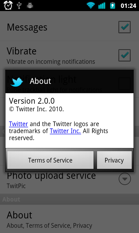 Twitter for Android 2.0