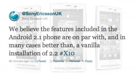 Sony Ericsson X10 to get Gingerbread..