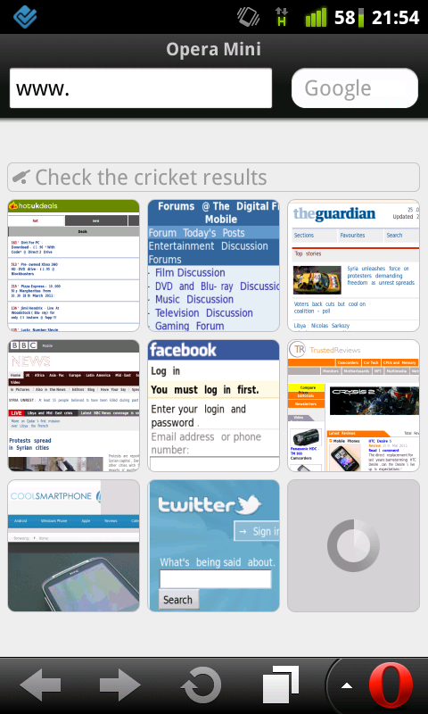 Opera Mini 6 for Android