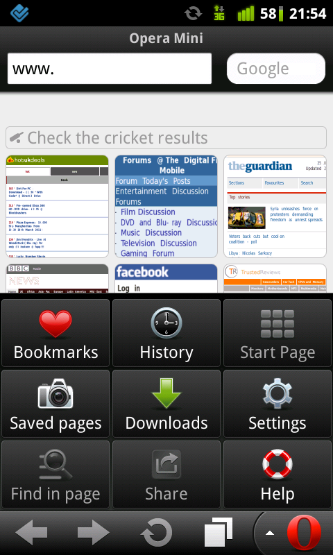 Opera Mini 6 for Android