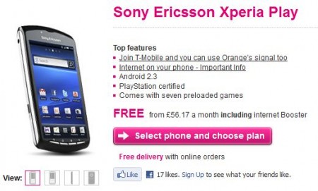 Sony Ericsson Xperia PLAY   Available on T Mobile
