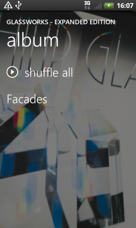 Windows Phone 7 style music player for Android