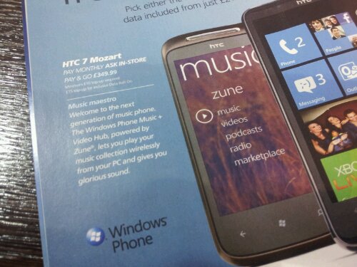 HTC Mozart   £349.99 on O2