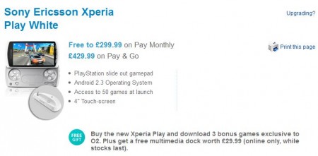 Xperia PLAY now on O2