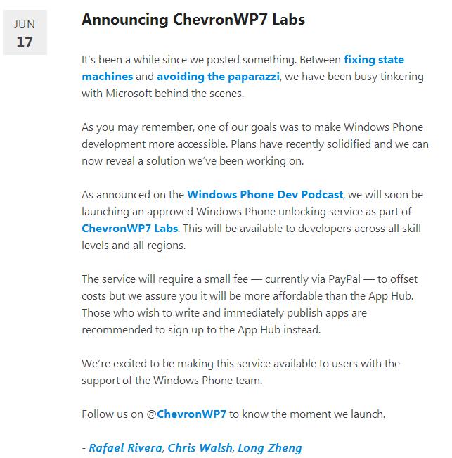 ChevronWP7 will jailbreak your Windows Phone