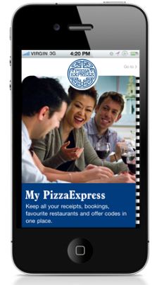 Pizza Express and Paypal new iPhone app.