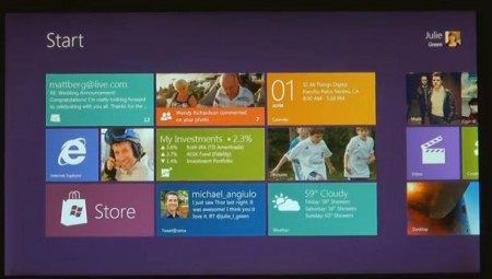 Windows 8 on show, tablet centric UI