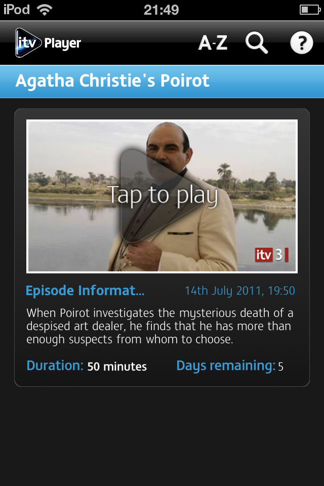 ITV Player hits the App Store