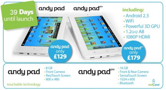 Andy Pad Pro specs and pricing available