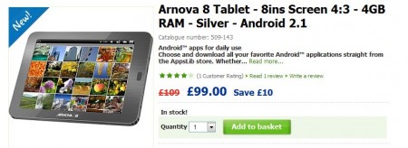 Asda drops the price of the Arnova 8 Tablet. Still a bit rubbish though.