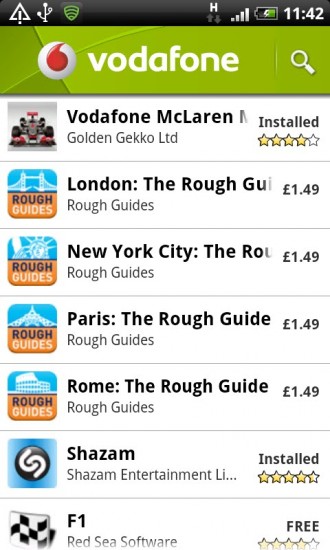 Vodafone add their own Android Market Channel