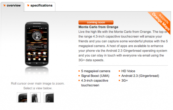 Orange Launch Monte Carlo Handset