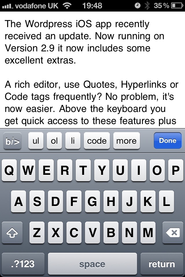Wordpress iOS App