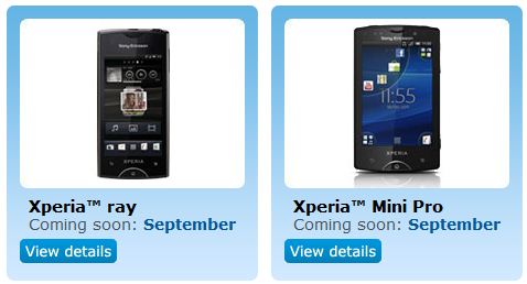 Sony Ericsson Xperia ray on the way to O2