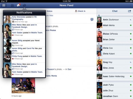 Official Facebook app for iPad