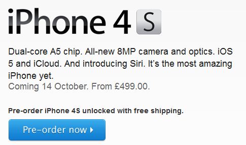 Apple store updating, 4S pre orders starting