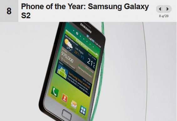 Galaxy SII Wins again   Phone of the Year