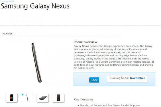 Galaxy Nexus coming to O2