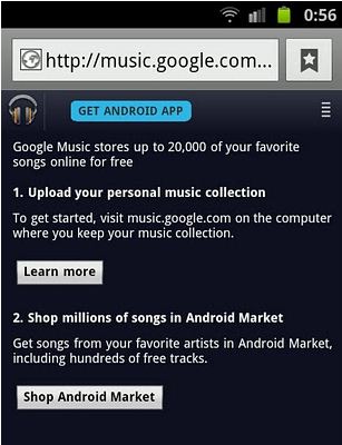 Music about to be available from Android Market too?