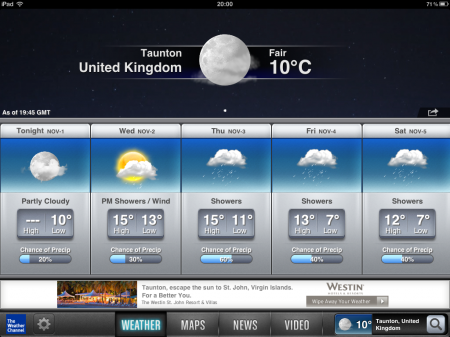 iPad / iPhone App   The Weather Channel