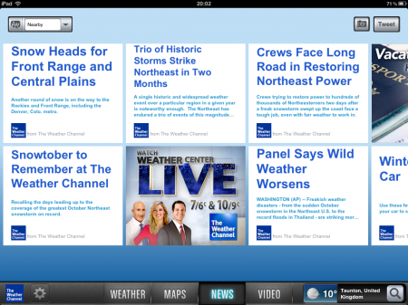 iPad / iPhone App   The Weather Channel