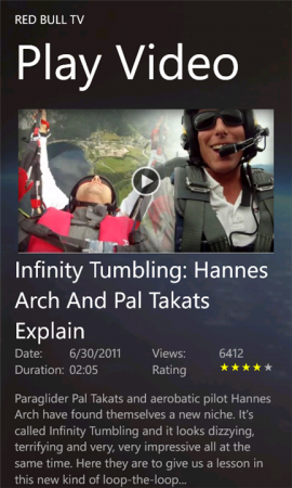 Coolsmartphone Recommended Windows Phone App   Red Bull TV