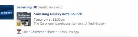 Samsung Galaxy Note   released tomorrow