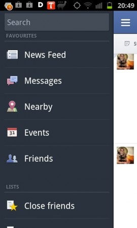 Android Facebook app gets a new look