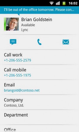 Microsoft Lync now for Android too