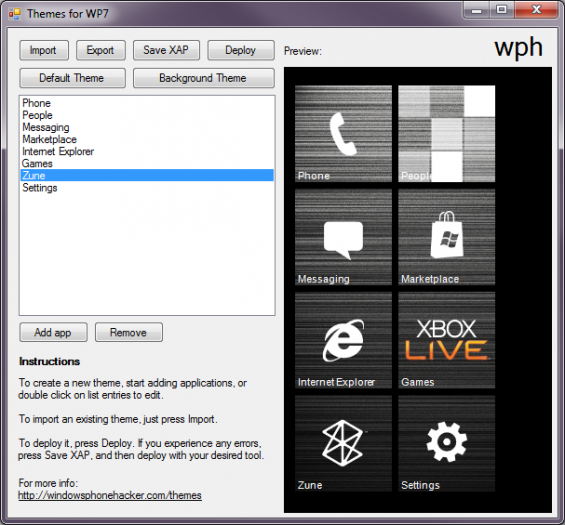 How to set up Themes for Windows Phone