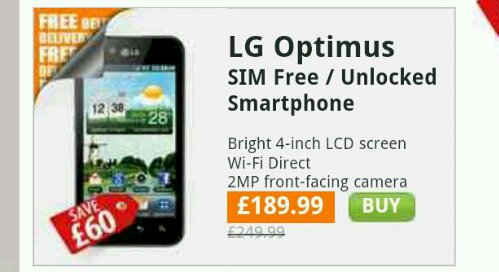 LG Optimus Black   Cheap deal