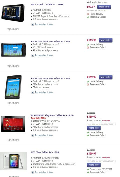 Currys sale already on   Cheap tablets galore