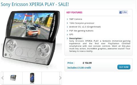 Sony Ericsson XPERIA PLAY down in price