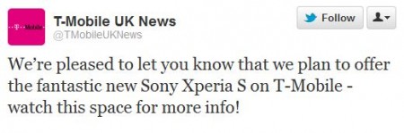 T Mobile to take the Xperia S too