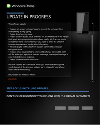 WP7 update on O2 being pushed out