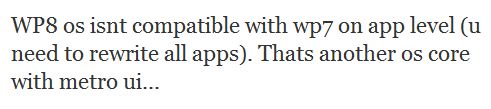 Windows Phone 8 to be incompatible with Windows Phone 7 apps?