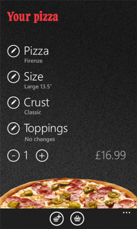 Dominos Pizza app now available on Windows Phone