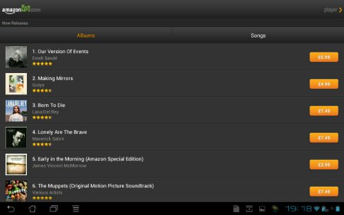 Amazon MP3 receives tablet friendly update