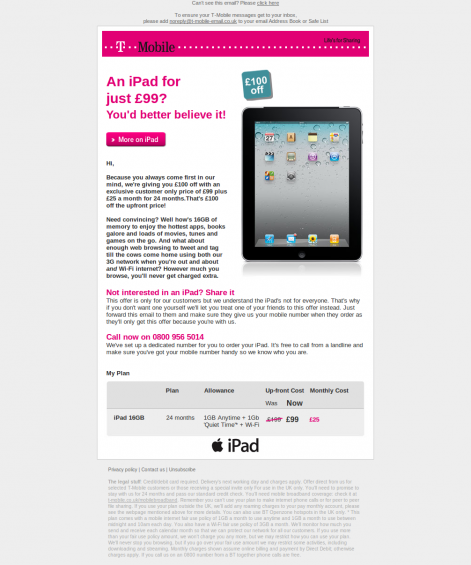 T Mobile iPad