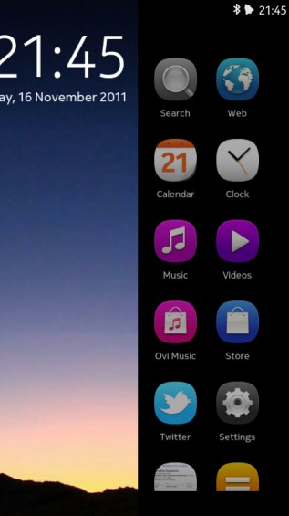 Nokia N9 screenshot   Swipe UI