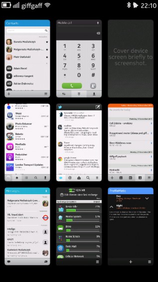 Nokia N9 screenshot   multitasking panel