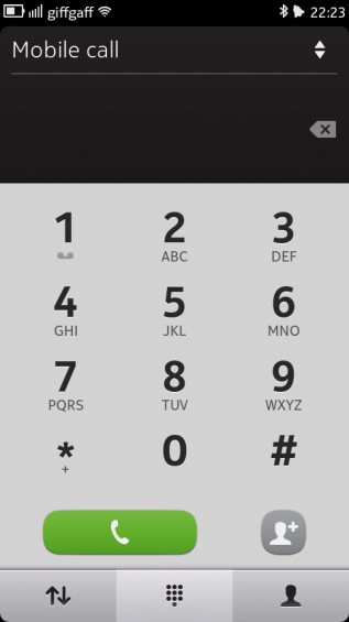 Nokia N9 screenshot   dialer