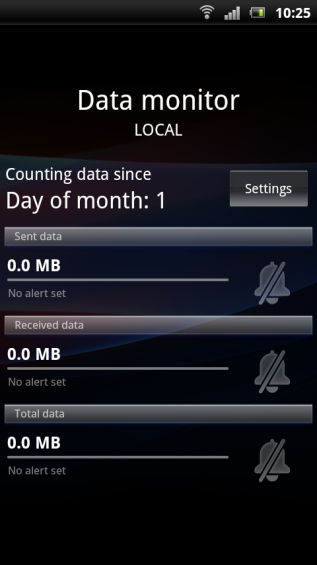 SE Xperia pro screenshot   data monitor