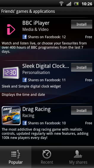 SE Xperia pro screenshot   games and apps