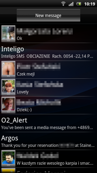 SE Xperia pro screenshot   messages