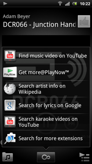 SE Xperia pro screenshot   music player 2