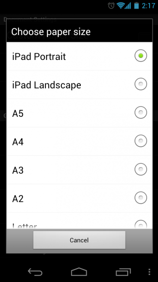 Page Sizes