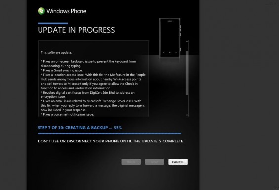 WindowsPhone ZuneUpdate1